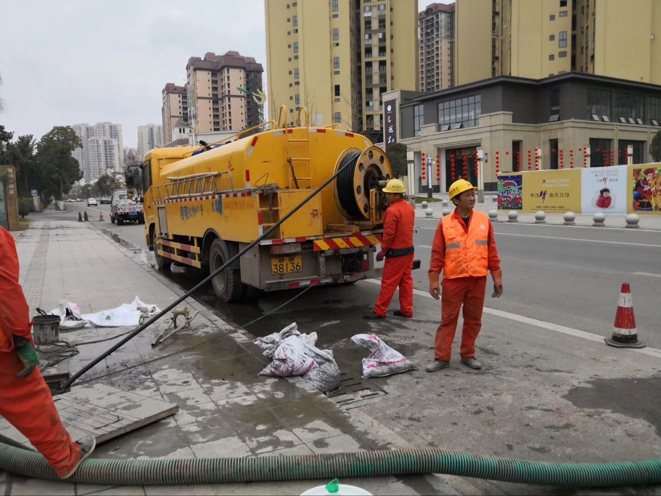 永发镇排污管道清淤-管道清洗